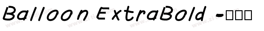 Balloon ExtraBold字体转换
